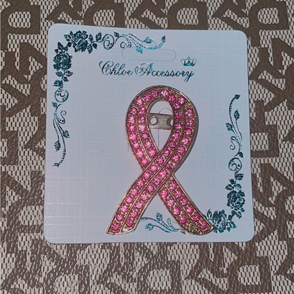 Pink Cancer Brooch
